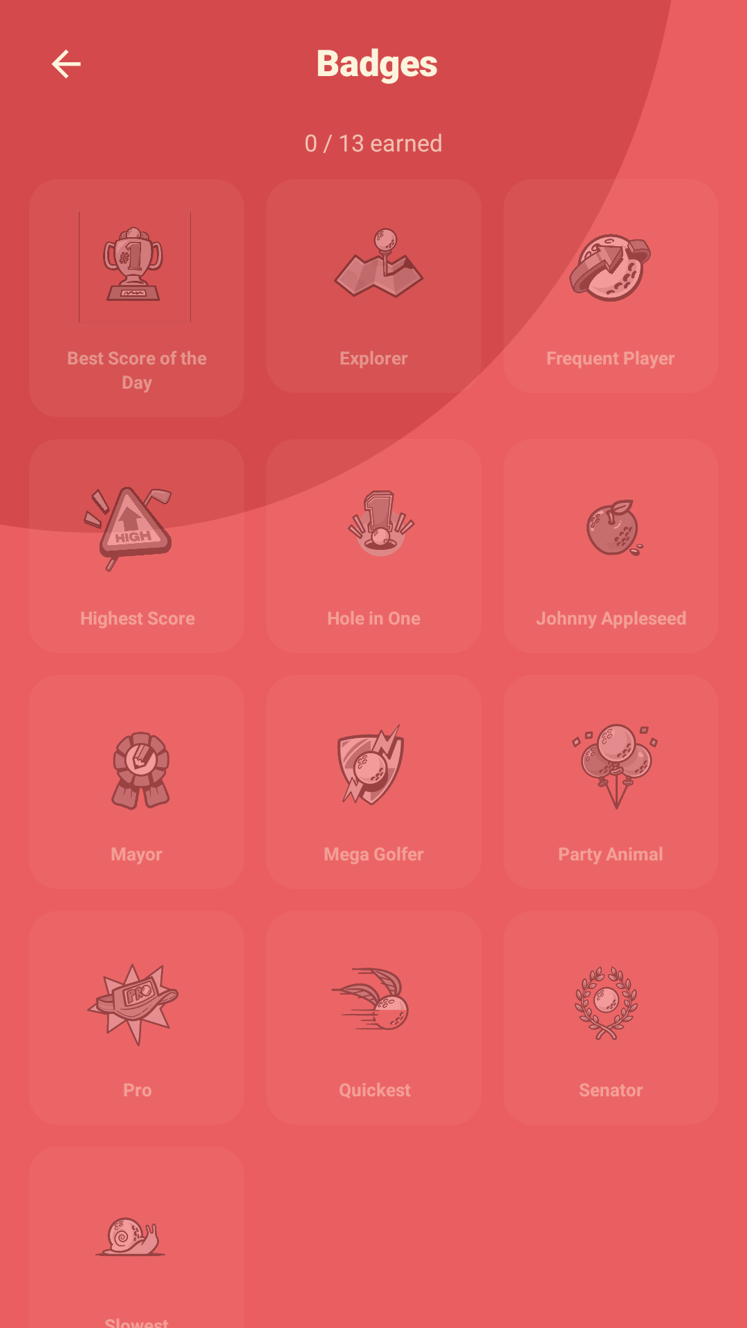 Earning badges in Puttcard